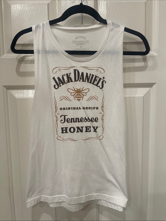 Jack Daniels Tops - Jack Daniel's Tennessee Honey Women’s White Graphic Tank S:M
